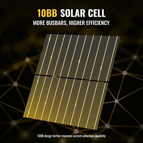 10BB solar cell with more busbars for higher efficiency.