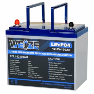 Weize 12V 100Ah LiFePO4 Lithium Battery